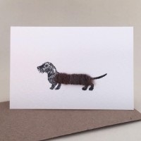 Penny Lindop Mini Card - Wire Haired Dachshund