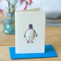 Penny Lindop Mini Card - Macaroni Penguin