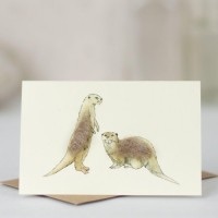 Penny Lindop Mini Card - Otters