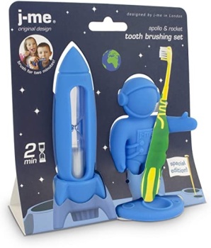J-me Apollo and Rocket Toothbrushing set - Blue