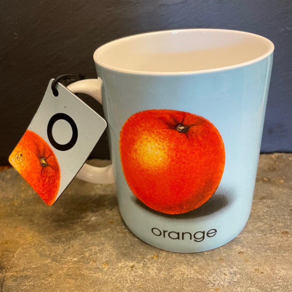 Designed in Colour (Ladybird) Alphabet Mug - O is for Orange