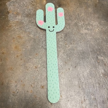 Sass and Belle Cactus Emery board - Light pink flowers on light green cactus