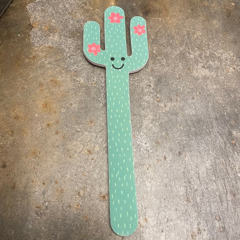 Sass and Belle Cactus Emery board - Yellow flowers