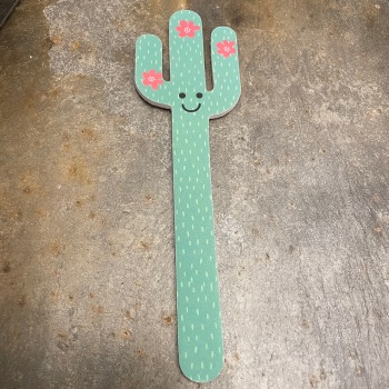 Sass and Belle Cactus Emery board - Dark pink flowers on darker green cactus
