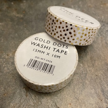 Ohh Deer Washi Tape - Gold Dots