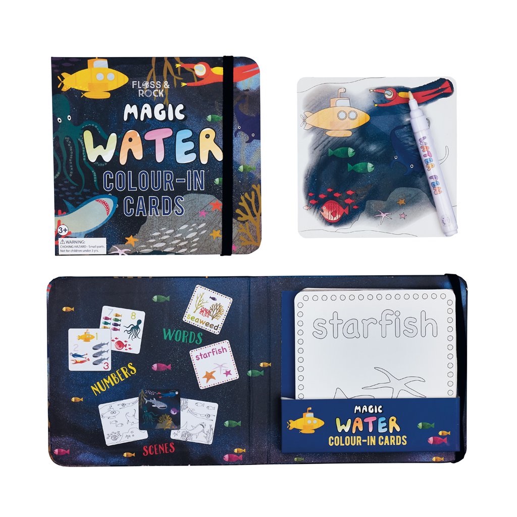 Floss & Rock Magic Water Colour-In Cards - 