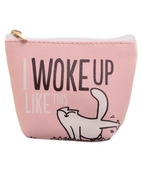 Simon's Cat - Small coin purse (I woke up like this)