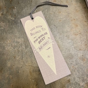 East of India Card Bookmark -This book belongs to the world's best mummy