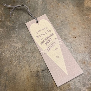 East of India Card Bookmark -This book belongs to the world"s best daddy