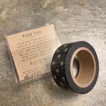 East of India Paper Tape - Black dotty