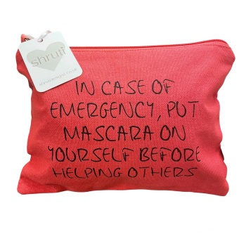 SALE! Was £10, now £8 Half Moon Bay Small make up bag - In case of emergency...