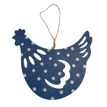 Easter - Cut out hanging chicken decoration - Dark Blue