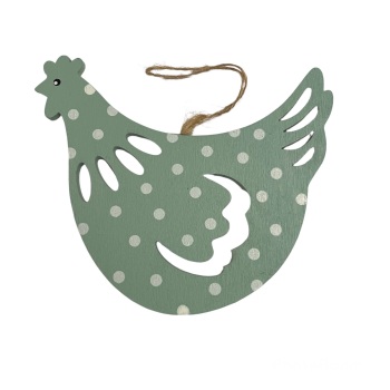 Easter - Cut out hanging chicken decoration - Light Green