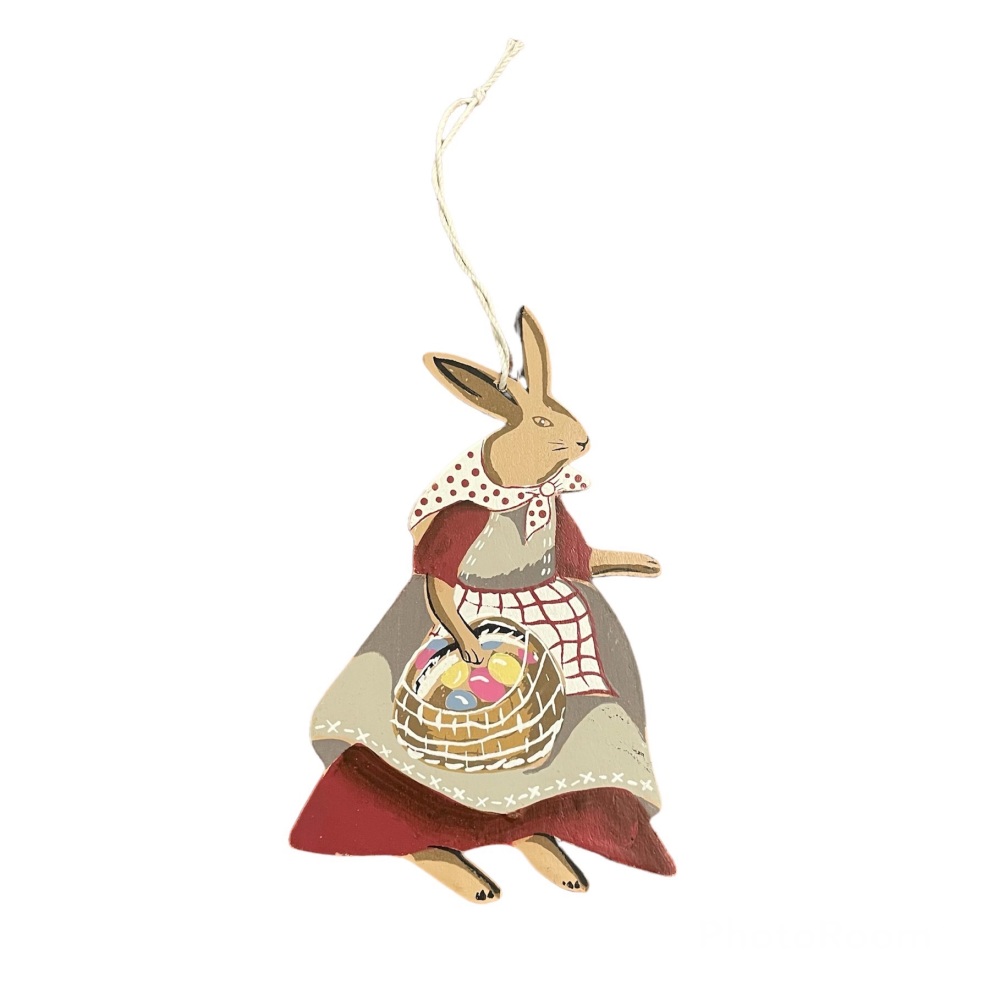 Easter - Mother Rabbit with basket of eggs