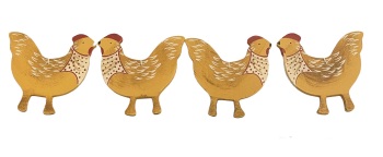 Easter - Chicken with spotted neckerchief (set of 3)
