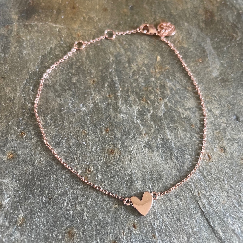 Lisa Angel Bracelet - Rose Gold Heart