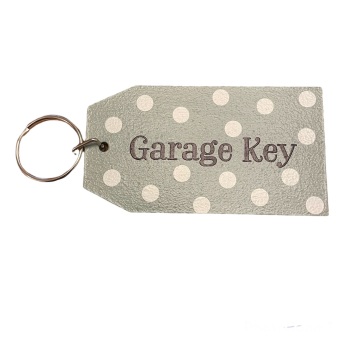 Angelic Hen Keyring - Garage Key (Green/White spotty)