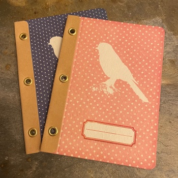 Temerity Jones Small Notebook  - Bird (Pink Spotty)