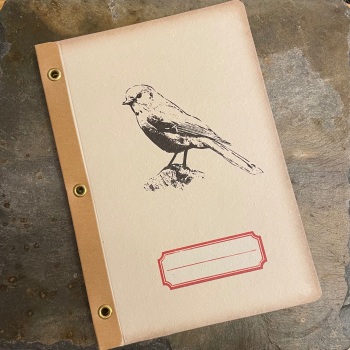 Temerity Jones Medium Notebook  - Bird (White)