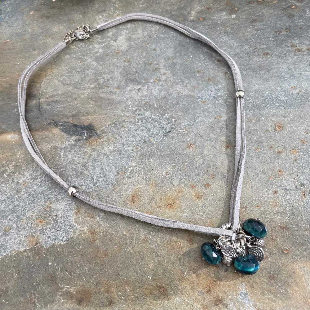 Blaze Necklace - Jade Cluster