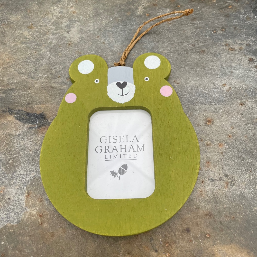 Gisela graham Mini Frame - Bear (green)