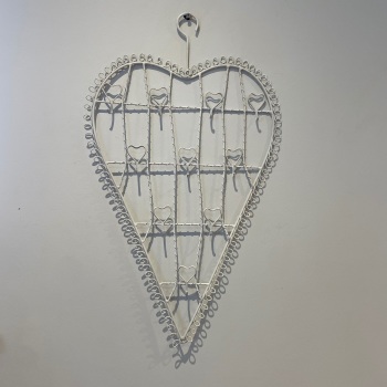SALE! WAS £15.00, NOW £7.50. Shabby Chic-style Hanging Metal Heart Hooks
