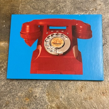 Half Moon Bay Fridge Magnet - Retro Red Telephone