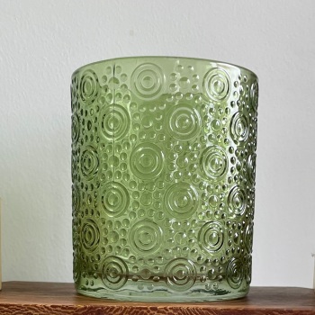 Satchville Gift Company Glass Jar - Green Circles