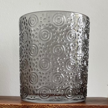 Satchville Gift Company Glass Jar - Grey Circles