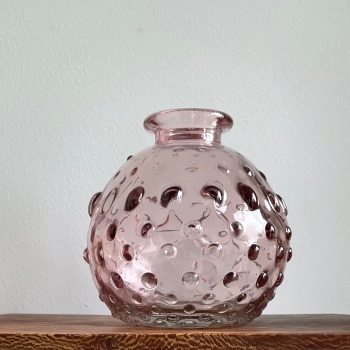 Satchville Gift Company Glass Vase - Pink Dimpled