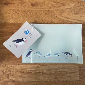 SALE! WAS £8.99 now £5 - Shruti Trinket Dish - RSPB Seabirds (white background)