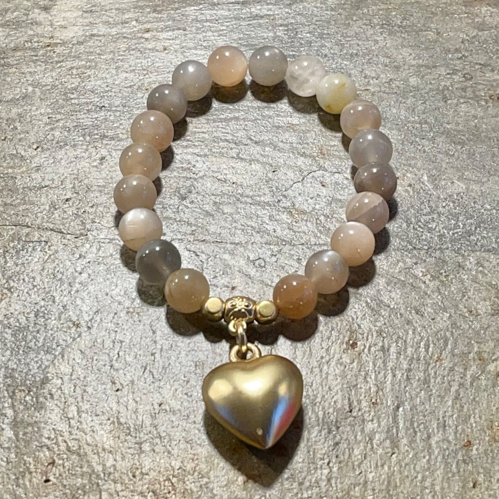 Pranella Bracelet with Gold Heart Charm