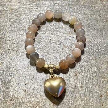 SALE! WAS £14, NOW £11 Pranella Bracelet with Gold Heart Charm