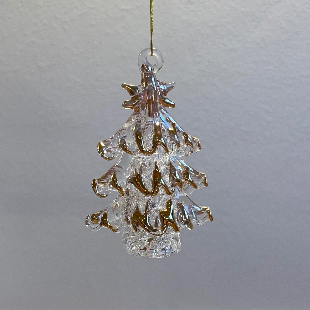 Heaven Sends Clear Glass parcel with gold detail