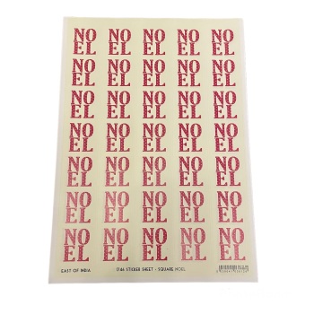 SALE! WAS £2.50, NOW HALF PRICE £1.25 East of India Christmas Stickers - Red Noel Square