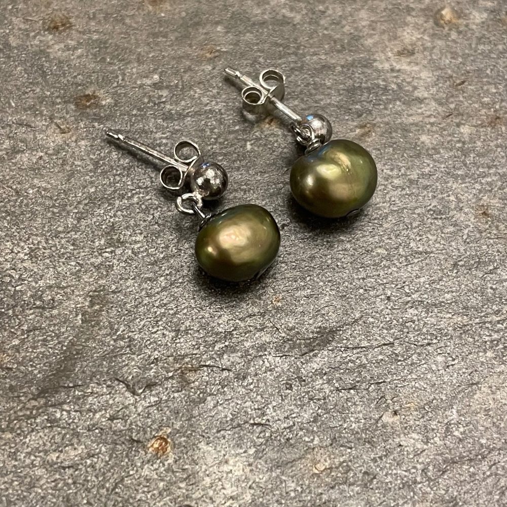 Pearl Drop Studs -