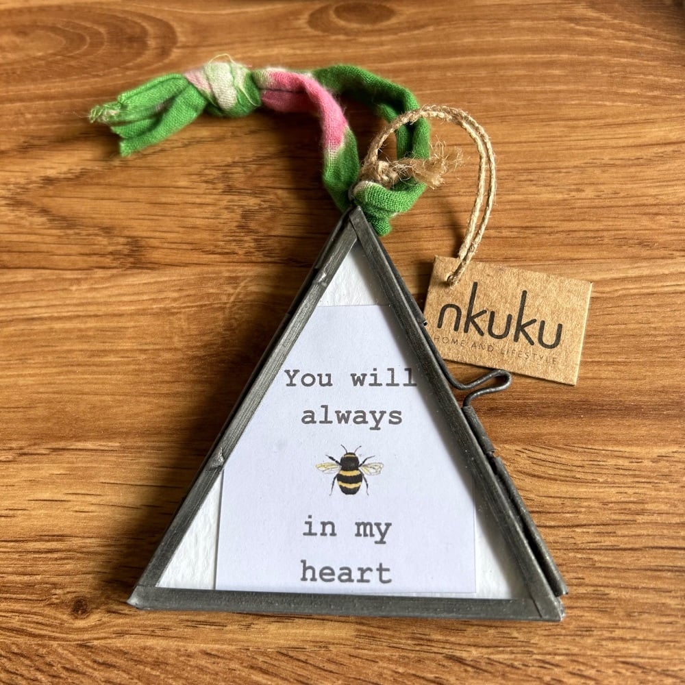 Nkuku Tiny Triangle Frame - Zinc Customised - You will always bee...