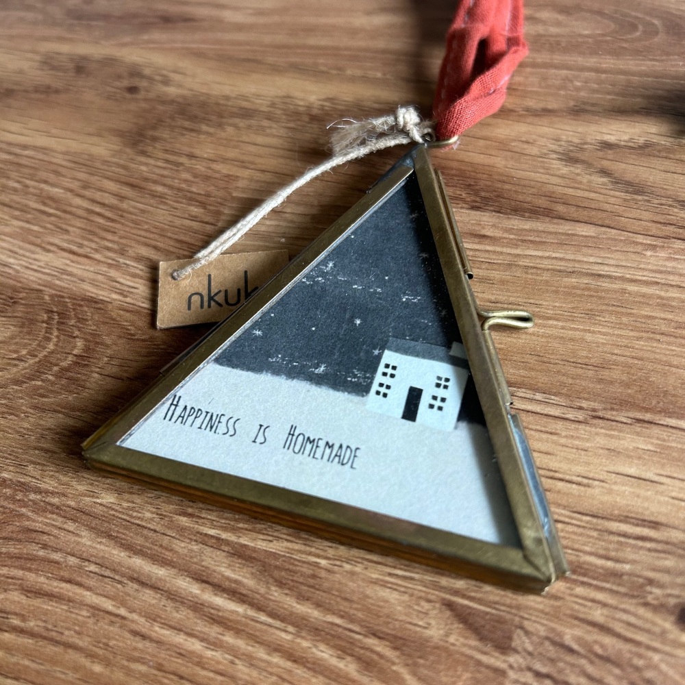 Nkuku Tiny Triangle Frame - Brass Customised - You will always bee...