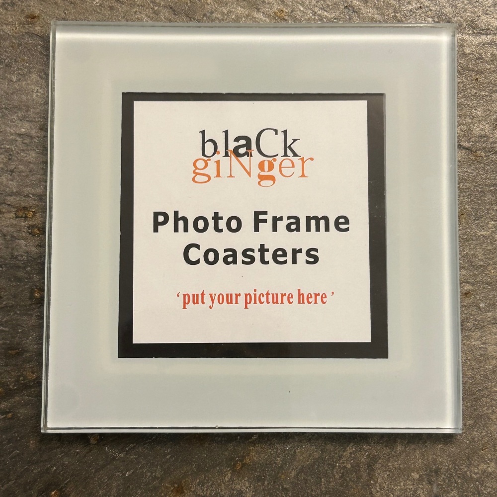 Black Ginger Glass Photo Coaster -