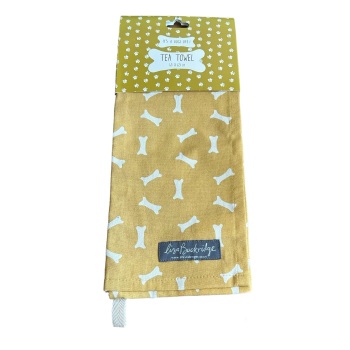 Shruti Lisa Buckridge Tea Towel - It's a Dog's Life (Mustard)
