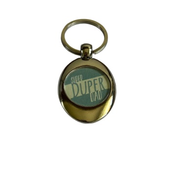 East of India Keyring - Super Duper Dad (with trolley token)