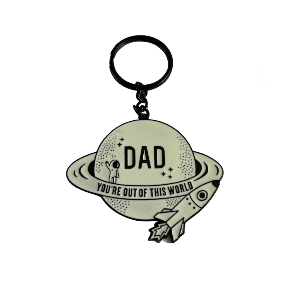 East of India Keyring - Super Duper Dad (with trolley token)