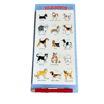 Temple Island Alice Tait Magnetic Notepad - Great British Dogs