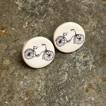 Stockwell Ceramics Earrings - Bicycles
