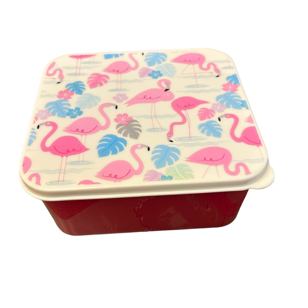 SALE!  Was £6, now £4. Rex Lunch box - Flamingos