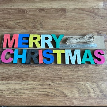 SALE! WAS £10, NOW HALF PRICE £5 Heaven Sends Merry Christmas Garland (Hand Painted)