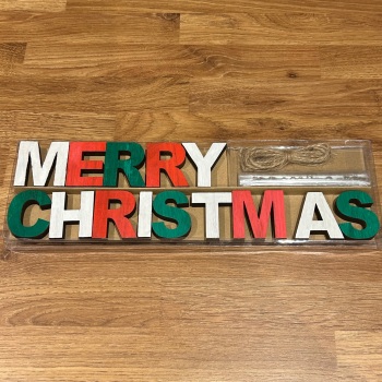 SALE! WAS £10.00, NOW HALF PRICE £5.00 Heaven Sends Merry Christmas Garland (Hand Painted)