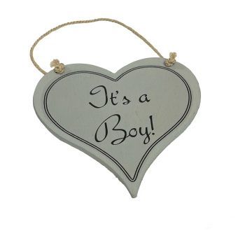 Wit With Wisdom Painted Wooden Hearth - It's a Boy