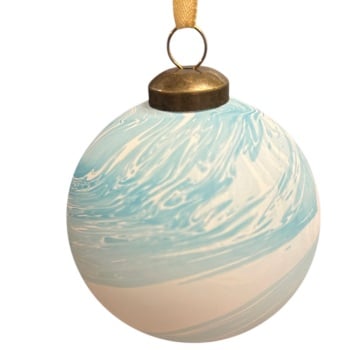 Lisa Angel - Blue Marbled Christmas Bauble