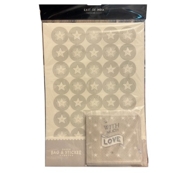 East of India- Small Paper Bag set/stickers